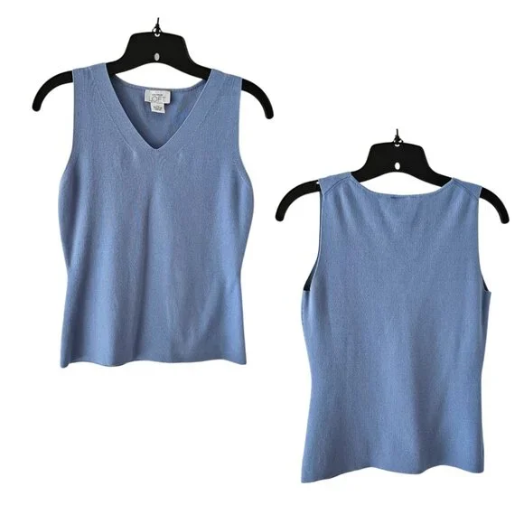 Ann Taylor Loft Cardigan & Sleeveless Top Set | Pre-Loved | XS | Bluish Gray - Picture 8 of 16